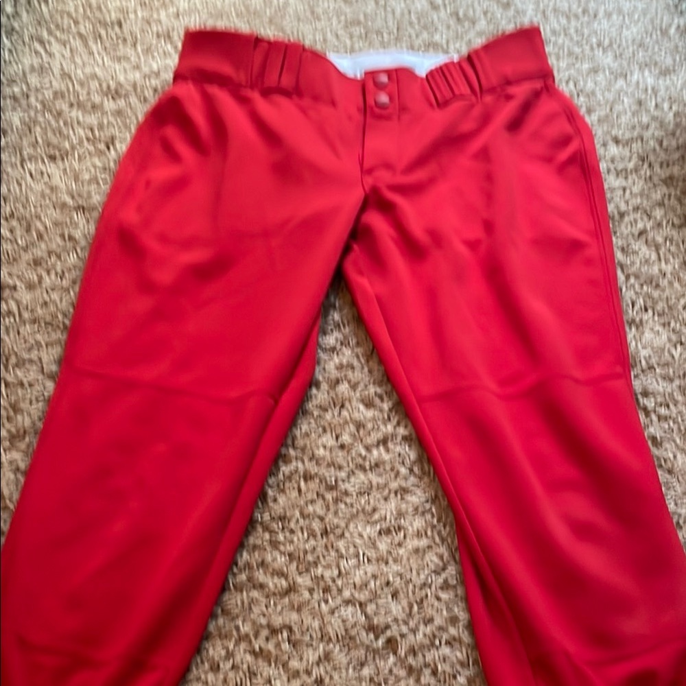 Vibrant Red Women's Softball Pants